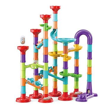 Imagem de Qudai 113 peças 3D Marble Run Set Construção Blocos de Construção STEM Jogos de Aprendizagem Educação Infantil para 3 anos ou mais meninos e meninas