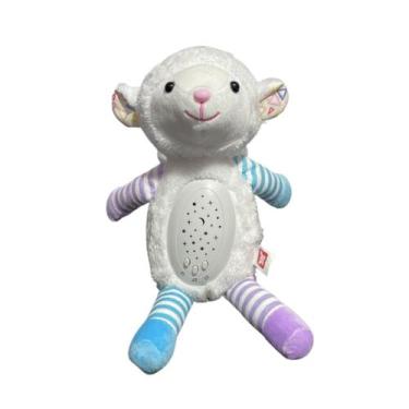 Imagem de Brinquedo De Ninar Pelúcia Projetora Ovelha C/ Luz E Som - HK Brinqued
