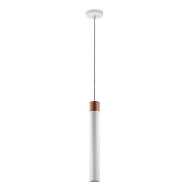 Imagem de Pendente Alum. Tubo 40cm Branco/cobre - Dital