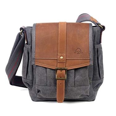 Imagem de Bolsa tiracolo de lona Turtle Ridge da marca TSD, Cinza, Small