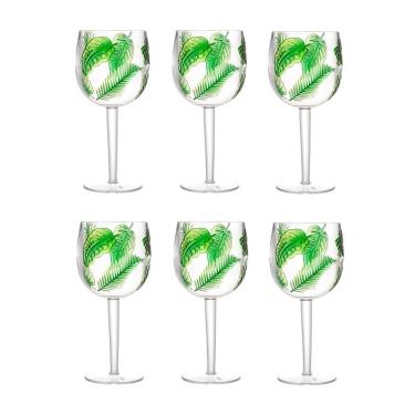 Imagem de Conjunto 6 Taças de Acrílico Leaf Verde 495ml Wolff