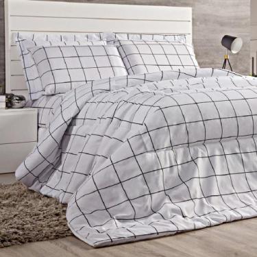Imagem de Cobre leito King Lines Micropercal 180 Fios 3pç 80% Algodão 20% Poliés