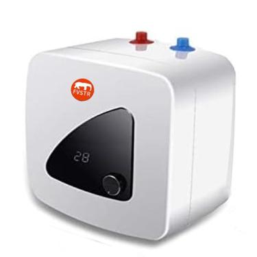 Imagem de FVSTR Aquecedor de água elétrico inteligente de 8 litros, 220 V/1500 W, 2,16 galões para espaços pequenos, embaixo da pia, balcões, trailers (2,16 galões) (8L)