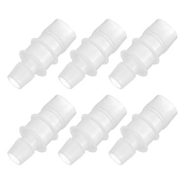 Imagem de PATIKIL 6 peças de acessórios de mangueira de plástico de 1/5.1 cm a 7/22.9 cm, acessórios para tubos redutores, adaptador de tubulação, kit de junta de emenda de união para sistema de ar gás água