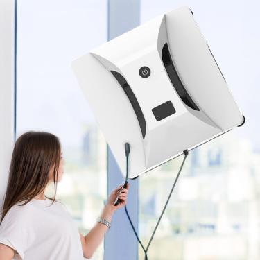 Imagem de Limpeza de janelas Robô automático Aspirador de pó elétrico para vidros Limpeza de vidros Aspirador de pó robótico para janelas Limpador de janelas remoto magnético, para azulejos de janelas