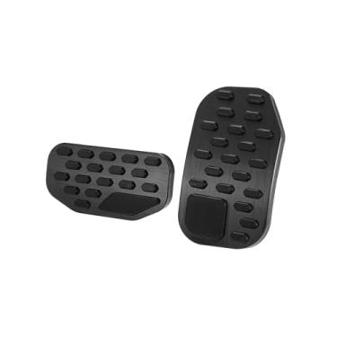 Imagem de REPAIROCK Pastilhas de pedal de freio a gás - Capas de pedal de acelerador automático - para Ford F-150 2021-2023 Metal Plástico Preto - 1 conjunto de peças de reposição automotiva