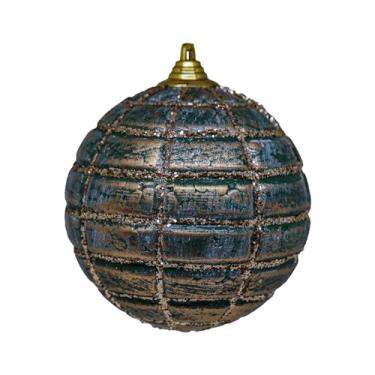 Imagem de Magizi by Tuut, Decoração para Árvore de Natal, Bola Decorada, Azul, 8cm