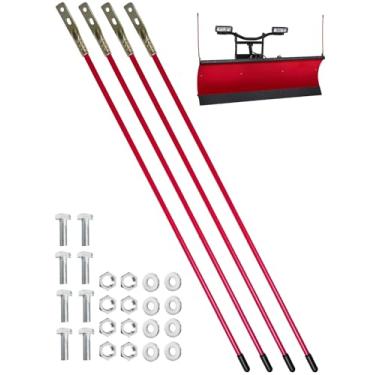 Imagem de Qnbes Guias de lâmina de marcadores de arado de neve de 71 cm para caminhonete Blizzard Boss Western Snowplows SUV UTV ATV, laranja de fio de aço inoxidável engrossado de 0,9 cm, 2 conjuntos