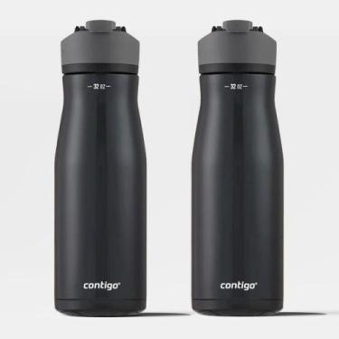 Imagem de Kit com 2 Garrafas Térmicas Cortland Chill Fit AUTOSEAL Preta Contigo 