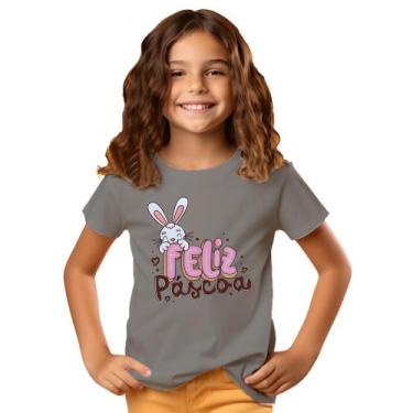 Imagem de Blusa camisa camiseta infantil Juvenil Menino Menina pascoa coelho - P