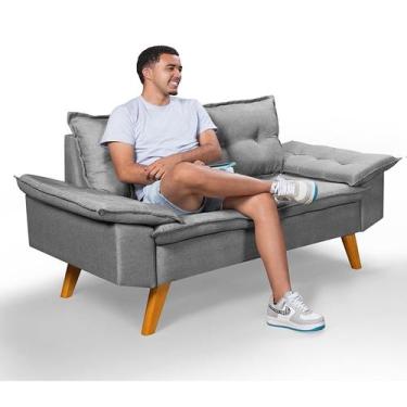 Imagem de Sofá 2 Lugares Bariloche em Linho Essencial Estofados,  Cinza