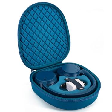 Imagem de Capa de fone de ouvido para Sony WH-CH720N WH-CH720NB JBL Tune 720BT, capa protetora de armazenamento de fone de ouvido sem fio portátil para viagem para casa (padrão azul)