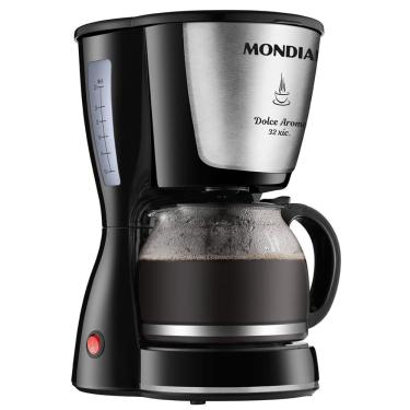 Imagem de Cafeteira Elétrica Mondial 32 Xícaras Filtro Permanente e Jarra de Vidro 800W Dolce Arome preto 110V