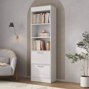 Imagem de Estante Multiuso Livreiro Organizador Vegas com 2 Portas e 2 Prateleiras