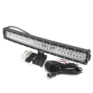 Imagem de Barra LED Mod LEDs 390W 6500K Lente Curva 8D Farol Milha Auxiliar Foco Spot e Flood 22 polegadas 56cm Com Chicote Carro Caminhão Caminhonete 4x4 OffRoad Trator