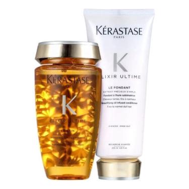 Imagem de Kit Kérastase Elixir Ultime Shampoo 250ml + Condi 200ml