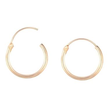 Imagem de Brinco Masculino Banho De Ouro Argola, Argolinha 13Mm