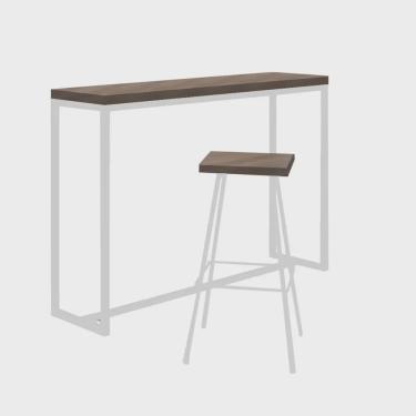 Imagem de Kit 01 Banqueta Alta Eliza Com 01 Mesa Bistrô Mavie Industrial Ferro Branco 100% mdf Rú...