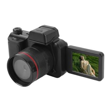 Imagem de Câmera Digital 4K para Fotografia, Câmeras de Vlogging de Foco Automático para o YouTube Com Tela de Deslizamento de 180 °, Tela de 2,2 Polegadas, Luz de Preenchimento de LED,