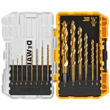 Imagem de Kit de brocas DEWALT DW1354, revestidas com nitreto de titânio, 14 peças