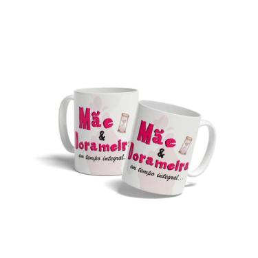 Imagem de Caneca Mãe e Dorameira em Tempo Integral - Lorraine Canecas, Branca No