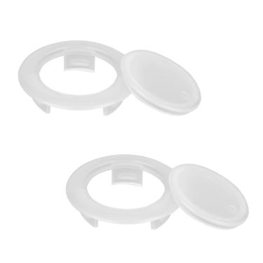 Imagem de KINBOM 2 conjuntos de anéis e tampas de guarda-chuva de mesa de pátio e conjuntos de tampa, acessório de substituição para plugue e rolha para uso em jardim ao ar livre (transparente)