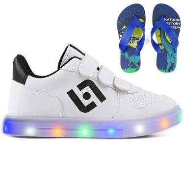 Imagem de Tenis Infantil De Led Casual Escolar Sapatenis Meninos Street Calce Fa