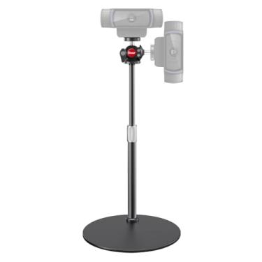 Imagem de Etour Suporte de webcam para mesa, com cabeça esférica 360, tripé ajustável de altura de base pesada para webcam Logitech C922 C930e C920 C615 C960 C920x BRIO 4K NexiGo N60, suporte de telefone, Gopro