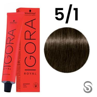 Imagem de Schwarzkopf Igora Royal Coloração 5/1  Castanho Claro Cinza 60ml, UNIC