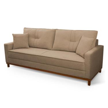 Imagem de Sofá Living Malibu 2,30m Marrom Bouclê - King House