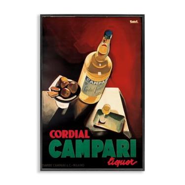 Imagem de Stupell Industries Arte giclée emoldurada vintage Campari Wine Black, design por Marcus Jules, 20 x 30