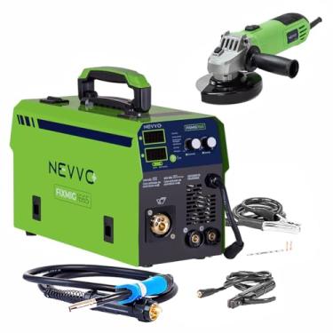 Imagem de Máquina Inversora De Solda Fixmig1665 Bivolt 160a Mig Com E Sem Gás 3 Em 1 Mma Tig + Esmerilhadeira Angular Lixadeira ESN500 220V 500W NEVVO