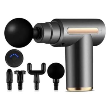 Imagem de Pistola Massageadora Elétrica para Massagem Miofascial, Portátil, Corporal (Cinza)