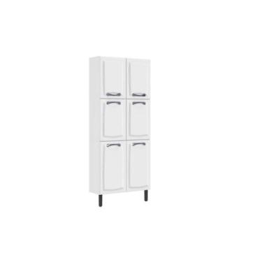 Imagem de Paneleiro Armário Alto 195 cm Organizador 6 Portas 6 Prateleiras Cozin