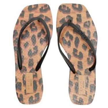 Imagem de Chinelo de Dedo Animal Print Square Lançamento Brizza Arezzo-Feminino