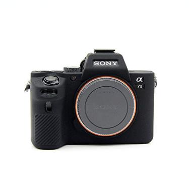 Imagem de Capa para Sony A7II, BolinUS Fullbody Ultrafina, leve de borracha, capa de silicone macio para Sony Alpha A7ii A7R2 A7Rii A7sii, Preto