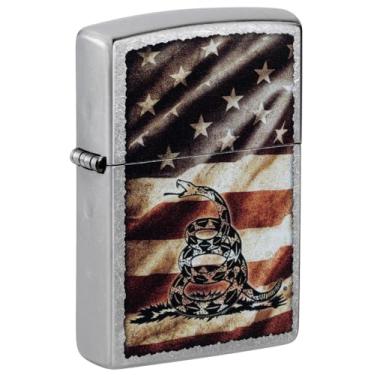 Imagem de Zippo Isqueiro de bolso cromado Don't Tread on Me® Street