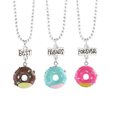 Imagem de Conjunto de 2 a 3 colares, Best Friends Forever Friendship, sorvete, biscoito, donut, flamingo, garrafa de desejos, pingente colorido, fofo, colares, amizade, presentes de aniversário, Metal Acrílico,