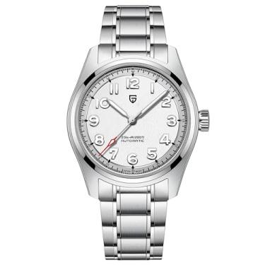 Imagem de Pagani Design Relógios masculinos japoneses NH35 Movimento Automático Mergulho Mecânico Esporte Impermeável Vidro Safira Aço Inoxidável Relógio de Pulso, 1717 branco, esportivo