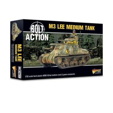 Imagem de Wargames Delivered Bolt Action Tanque médio M3 Lee, kit de modelo de plástico miniatura de 28 mm, tanque dos EUA, britânico e soviético, várias armas, decalques, cartões de estatísticas e marcadores