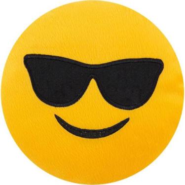 Imagem de Almofada Emoji Pelúcia 28cm óculos escuros - Vitor Bordados