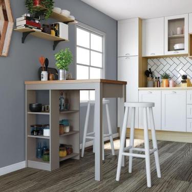 Imagem de Bancada Cozinha Gourmet Ditália 3 Prateleiras CD-1022, Cinza