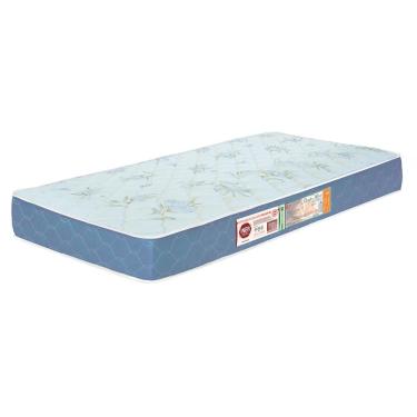Imagem de Colchão Solteiro Sleep Max Espuma D45 100x200x25cm Branco-azul - Castor