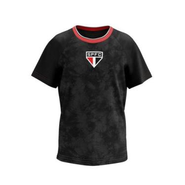 Imagem de Camisa São Paulo Basic Trança - Infantil - Braziline, 10, Preto