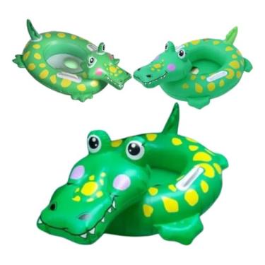 Imagem de Boia Infantil Jacaré Verde Redonda Piscina Praia Verão 65cm
