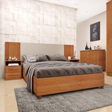 Imagem de Painel para Box Casal Ripado - Barcelona-Cinamomo/Off White - Tcil Móveis