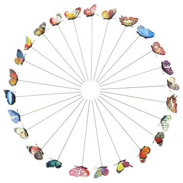 Imagem de WeiLaiKeQi 25 peças de estacas de borboletas que brilham no escuro, enfeites de gramado para jardim, jardinagem de parques e vasos de plantas