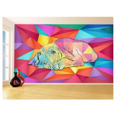 Imagem de Papel De Parede 3D Animais Pop Art Cachorro Pet 3,5M Pxa239 - Você Dec