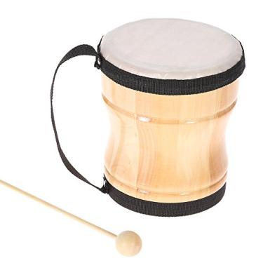 Imagem de Crianças Bongo Tambor Bongo Tambor Com Malho Madeira Percussão Instrumento Musical para Desenvolver Talento Musical