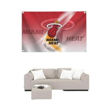 Imagem de Bandeira De Jardim Do Miami Heat, Decoração Ao Ar Livre, Banner De Sal